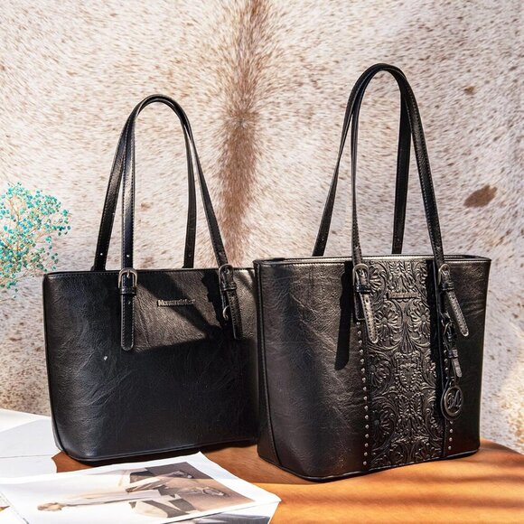 Tote Bag for Women Large Purse and Handbags Set Embossed Collection Purse 2Pcs S - Picture 2 of 6